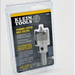 Klein tools carbide tipped hole cutter 1-1/8”
